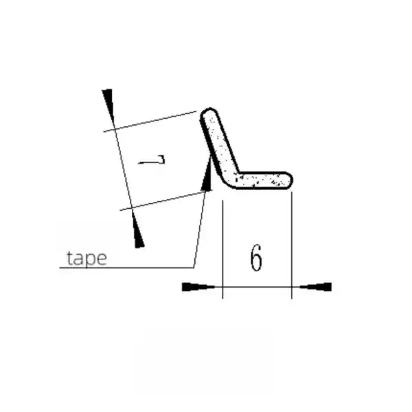 L-shaped metal bracket with tape measure for precise installation and measurement.