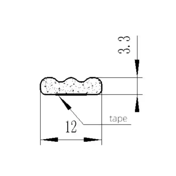 High-quality rubber seal with detailed cross-section illustration for waterproofing applications.
