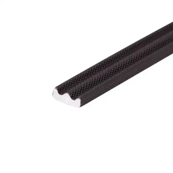 Carbon fiber bicycle handlebar with textured grip, designed for lightweight and high-performance cycling.