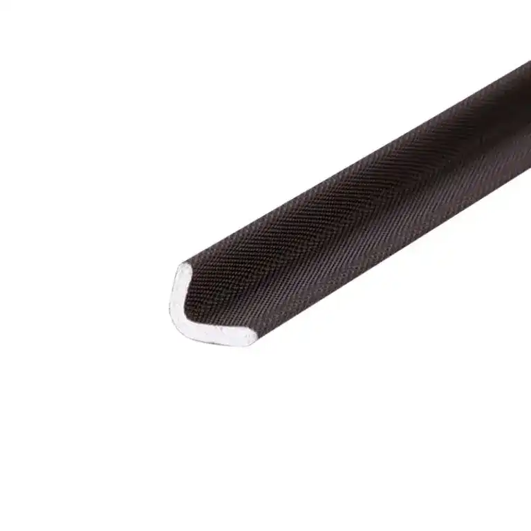 Hockey stick blade made of black carbon fiber with a white edge, designed for durability and performance. Ideal for ice hockey players seeking lightweight, high-strength equipment for better control a.