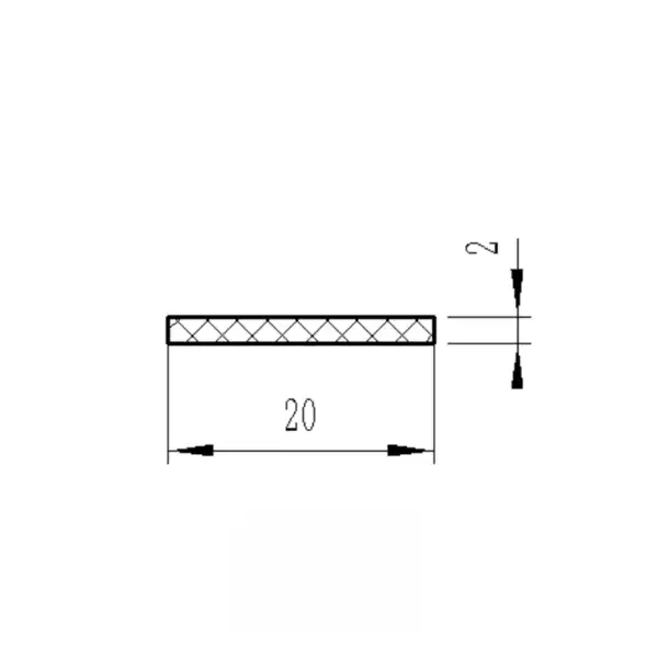 Technical drawing of a mechanical component with precise dimensions, showcasing detailed measurements and cross-sectional view for engineering and manufacturing purposes.