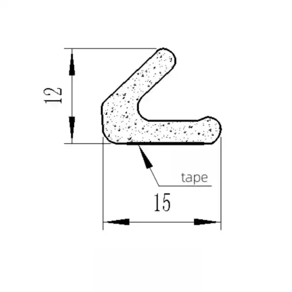 Rubber corner protector with tape for cushioning and safeguarding fragile items during transit.