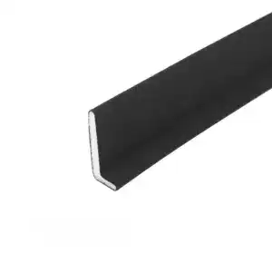 Close-up of black rubber edge trim used for sealing and protecting door edges in industrial and commercial applications.