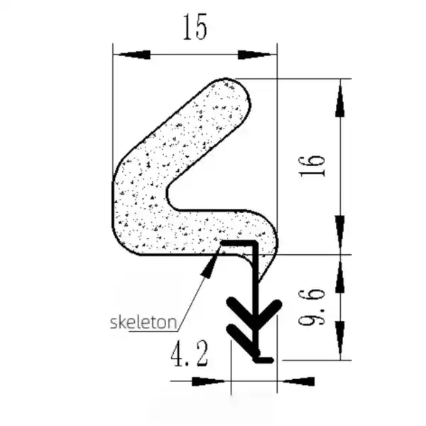 High-quality rubber sealing component with precise measurements for secure fitting.