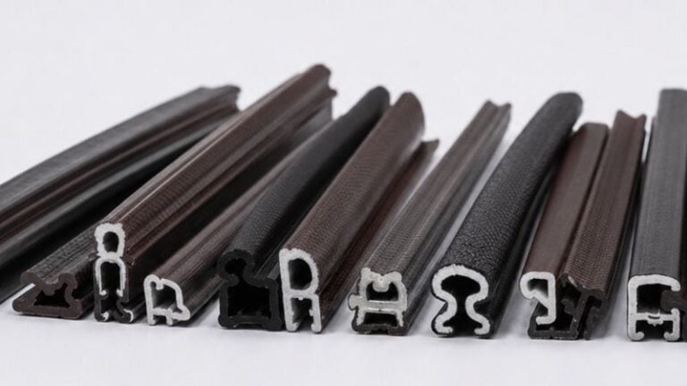 A variety of weather strips for doors and windows in different shapes and sizes, suitable for sealing and insulation.